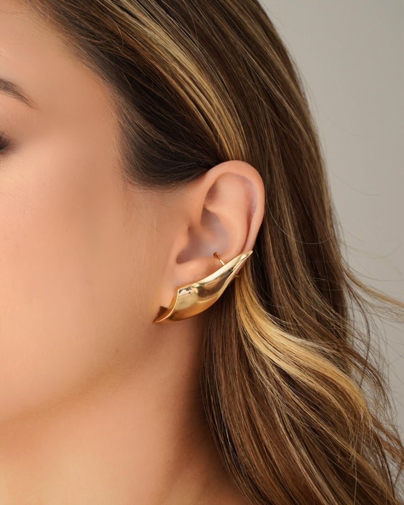 Ear Cuff Liso 4.6 cm Banhado a Ouro 18K