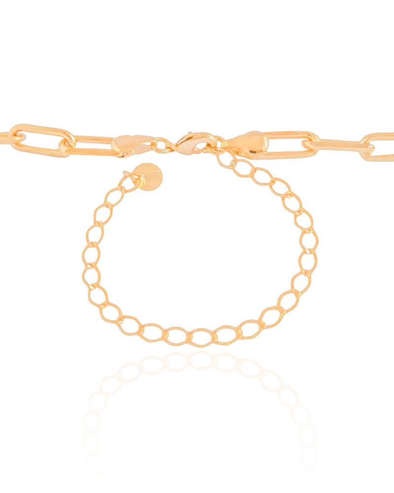 Choker Elos 5 mm Banhado a Ouro 18K