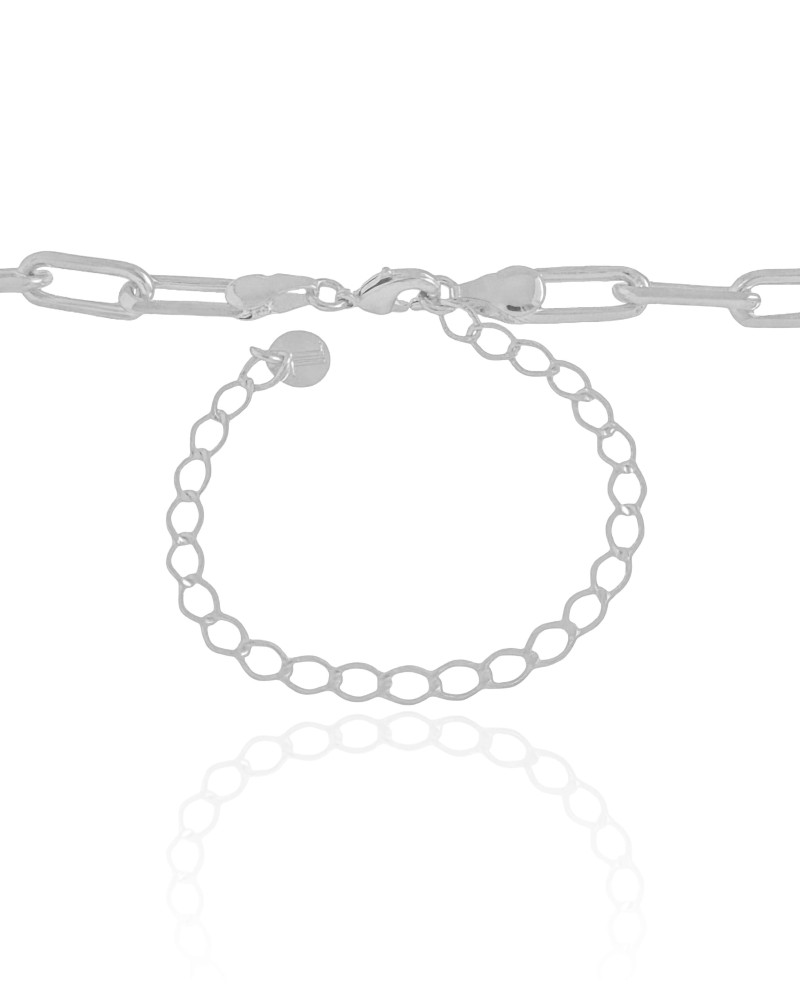 Choker Elos 5 mm Ródio Branco