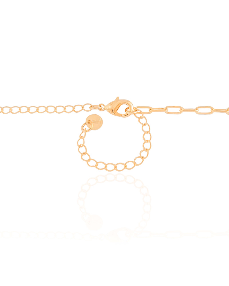 Choker Elos Ovais 4 mm Banhado a Ouro 18K