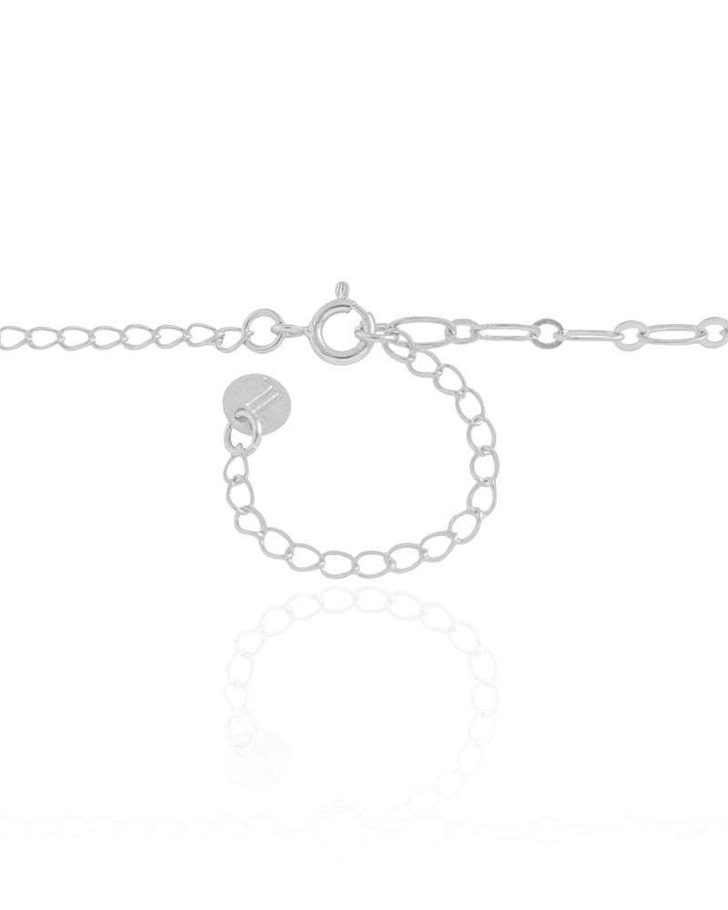 Choker Elos Ovais 3 mm Ródio Branco