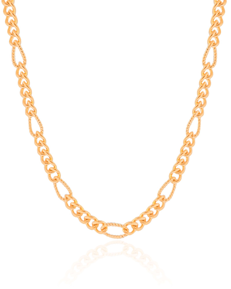 Choker Elos Detalhados Banhado a Ouro 18K