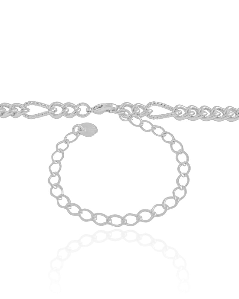 Choker Elos Detalhados Ródio Branco