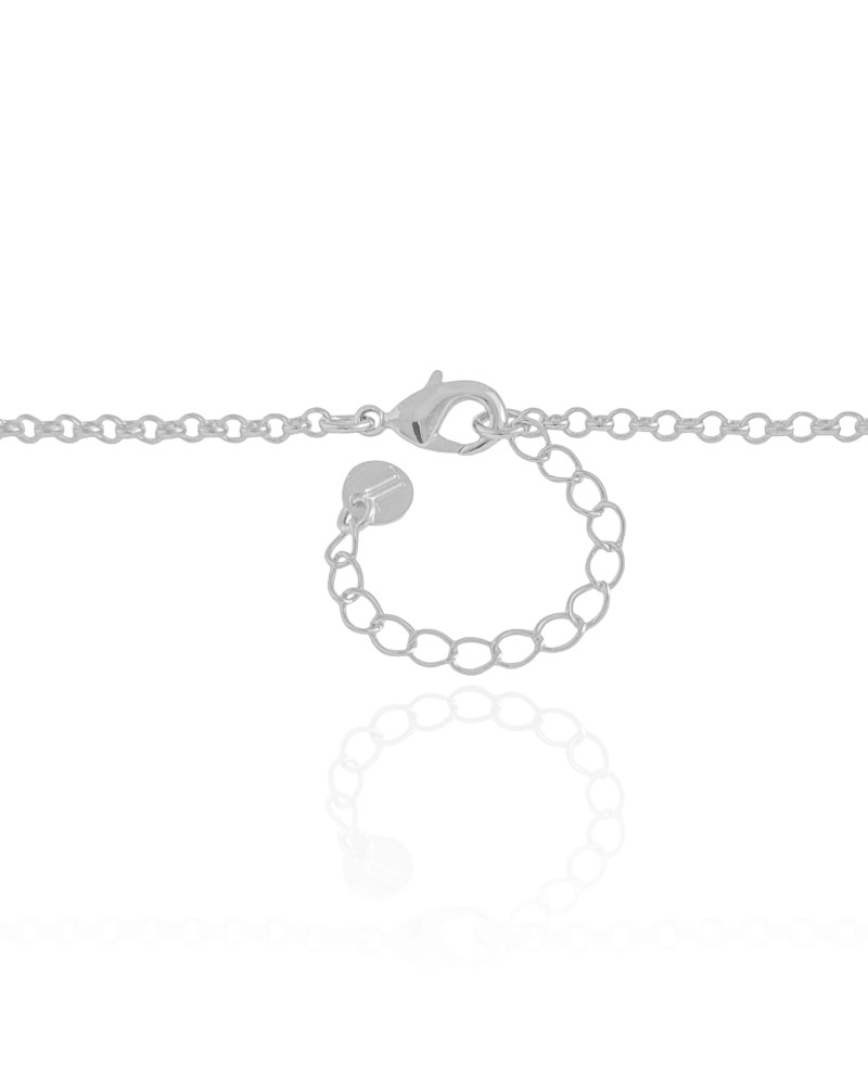 Gargantilha Elos Spike 13 mm Ródio Branco - 45 cm