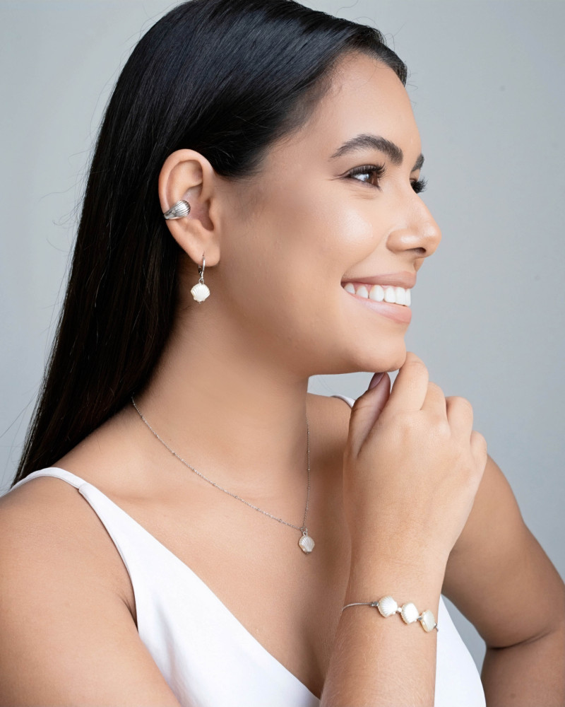 Piercing Gota Texturizada Ródio Branco