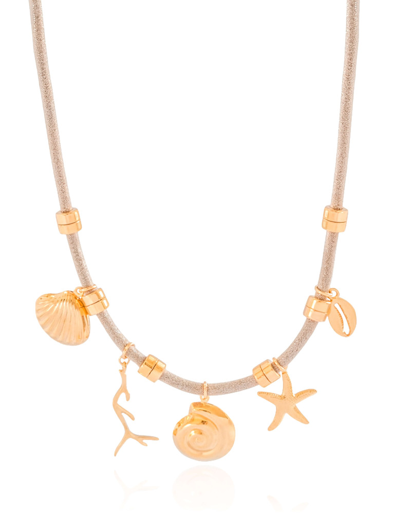 Gargantilha Cordão Marítimo Banhado a Ouro 18K - 45 cm