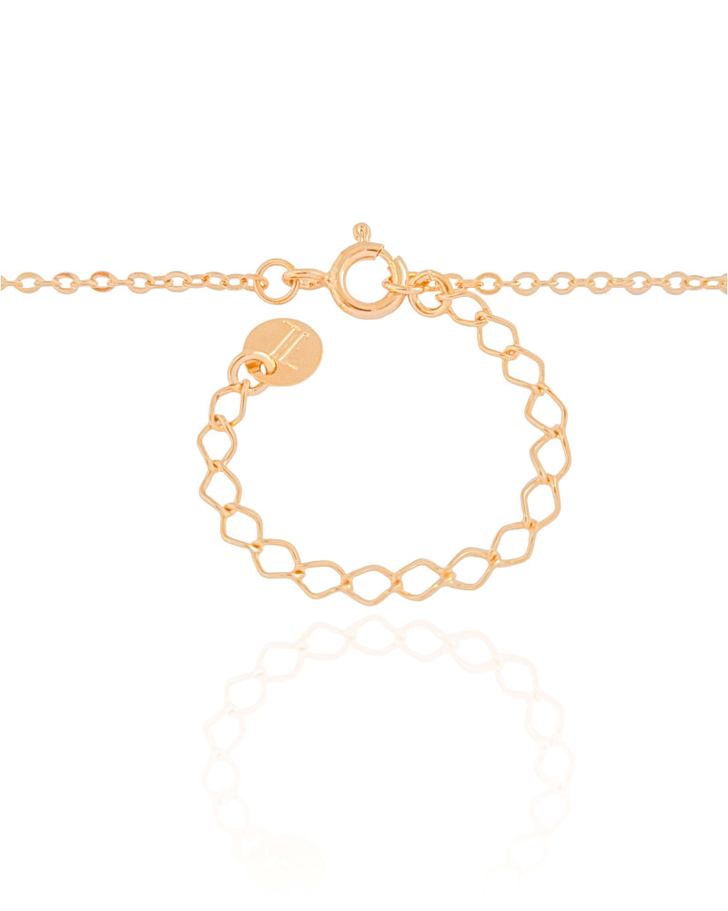 Gargantilha Elos Americanos Pontos de Luz Cristal Banhado a Ouro 18K - 50 cm