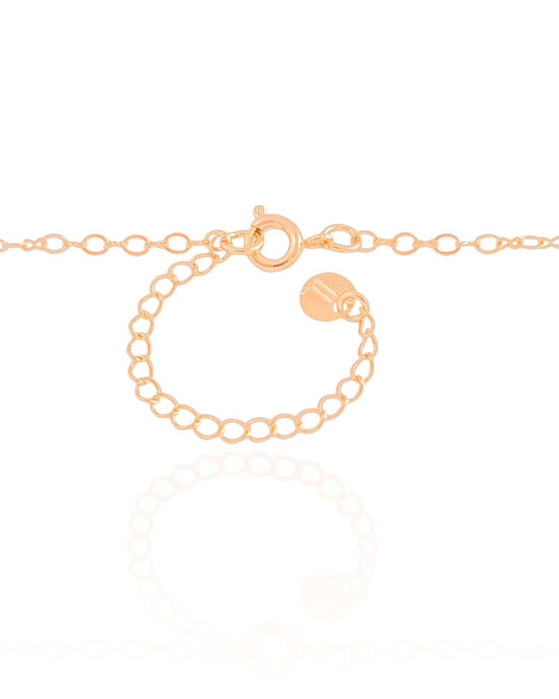 Gargantilha Elos Cereja Cravejado Cristal Banhado a Ouro 18K - 45 cm