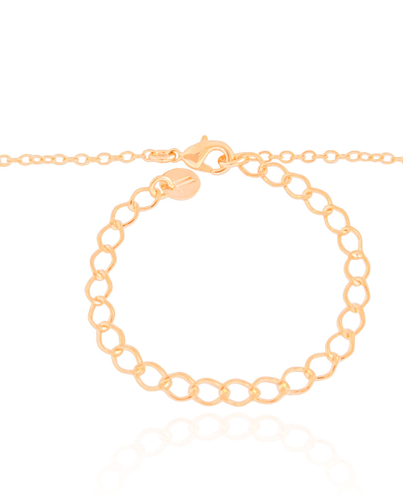 Choker Elos Corações Lisos Banhado a Ouro 18K