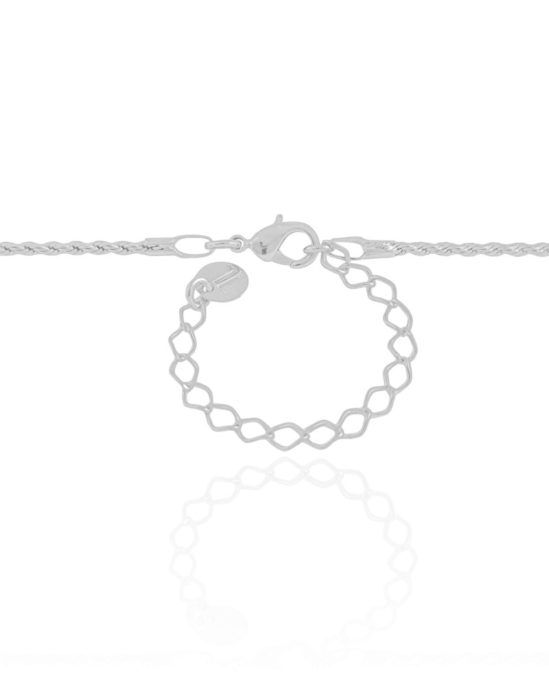 Gargantilha Cordão Baiano 1.5 mm Ródio Branco - 45 cm