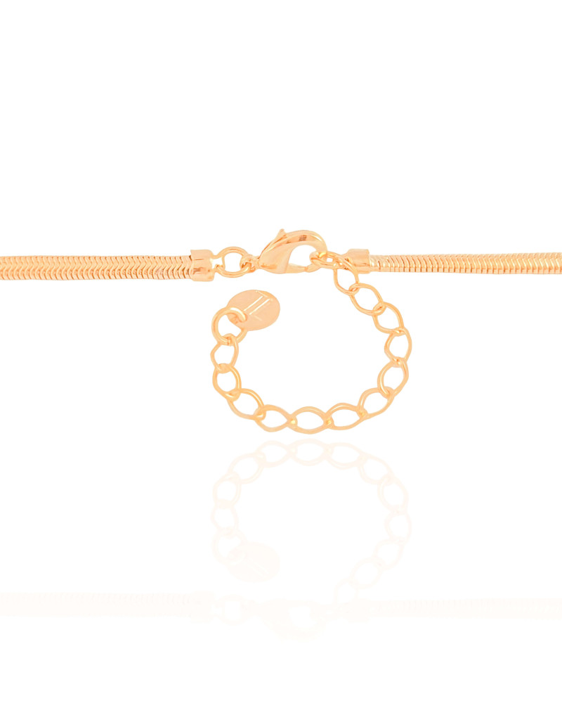 Gargantilha Snake Cristais Banhado a Ouro 18K - 40 cm