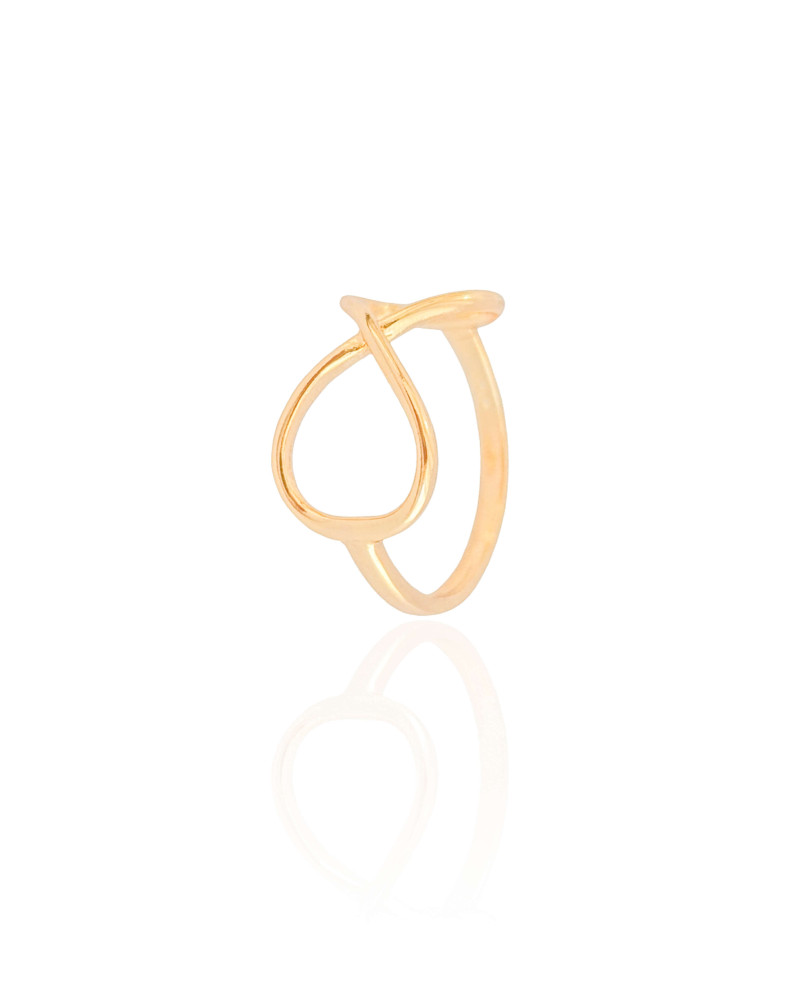 Anel Infinito Tamanho 21 Banhado a Ouro 18K