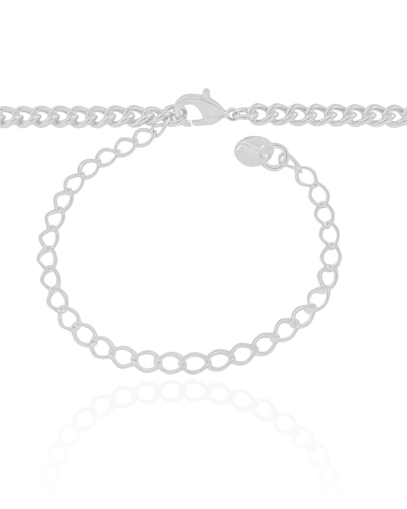 Choker Grumet Gota Cristal Ródio Branco