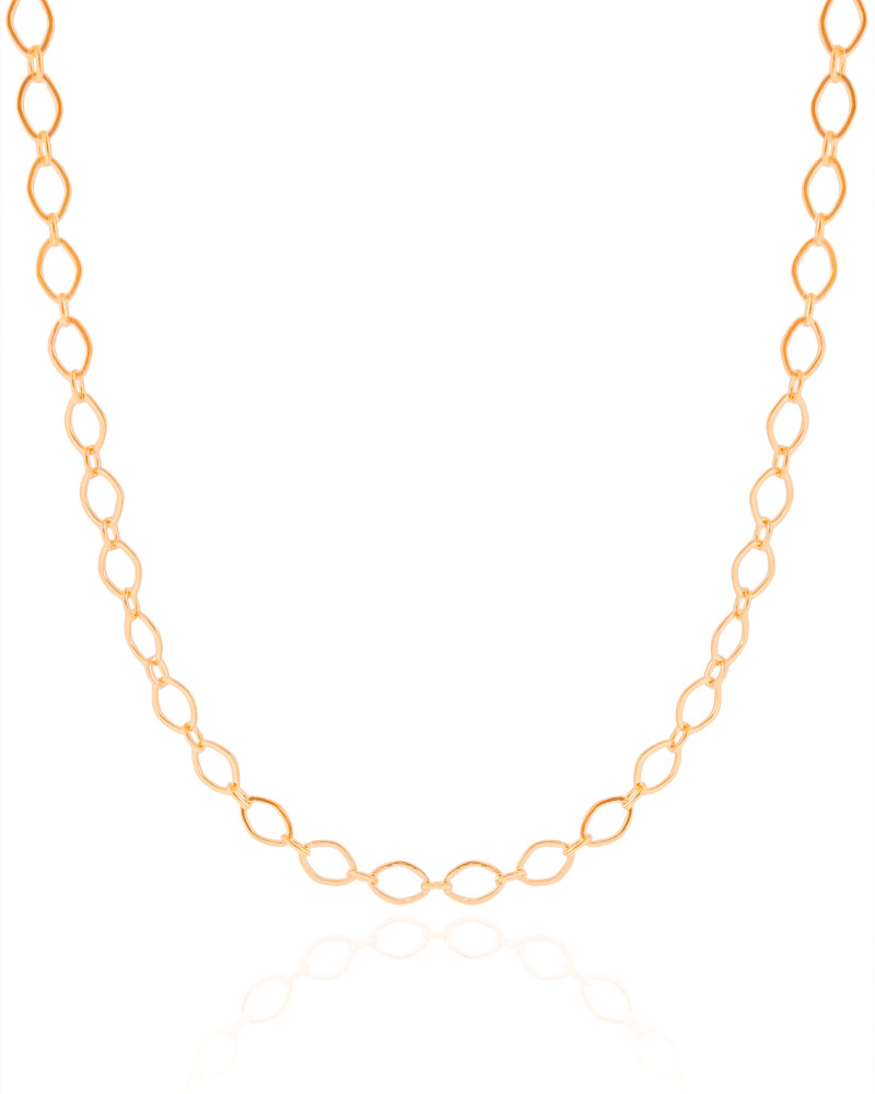 Choker Elos Losango 4 mm Banhado a Ouro 18K