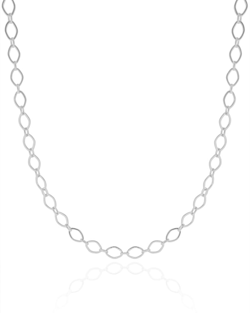 Choker Elos Losango 4 mm Ródio Branco