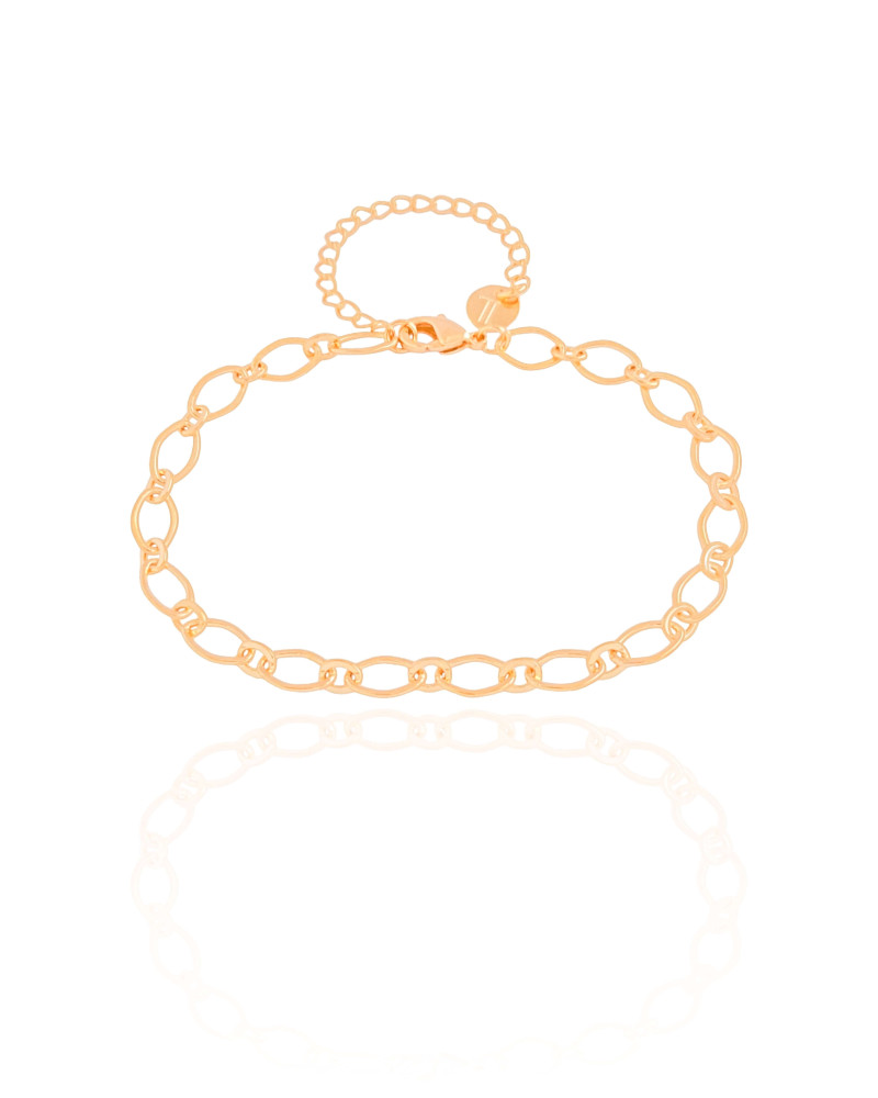 Pulseira Elos Losango 5 mm Banhado a Ouro 18K