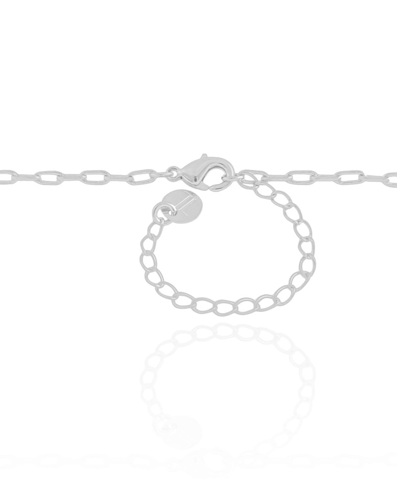 Choker Elos Ponto de Luz Cristal 6 mm Ródio Branco