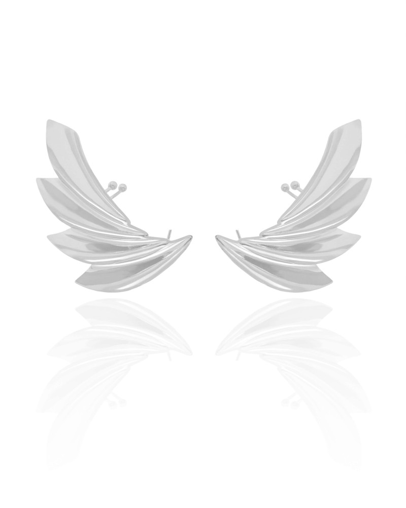 Ear Cuff Asa Lisa 4.5 cm Ródio Branco