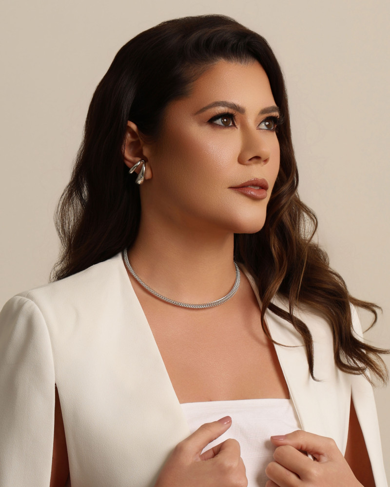 Ear Hook Dois Filetes Lisos Ródio Branco