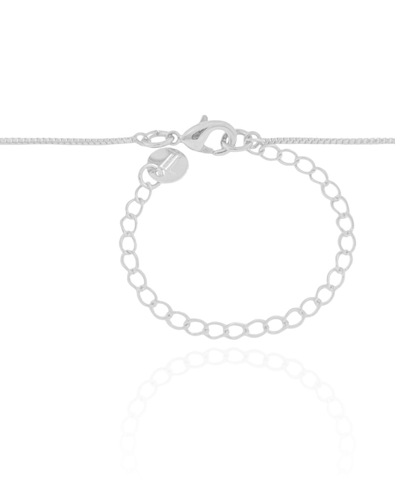 Gargantilha Veneziana Pomba da Paz Ródio Branco - 40 cm