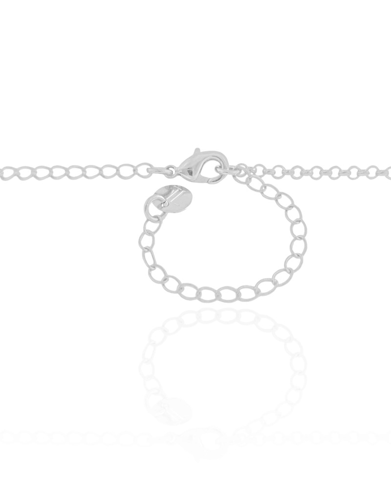 Choker Grumet Bolinhas Lisas Ródio Branco