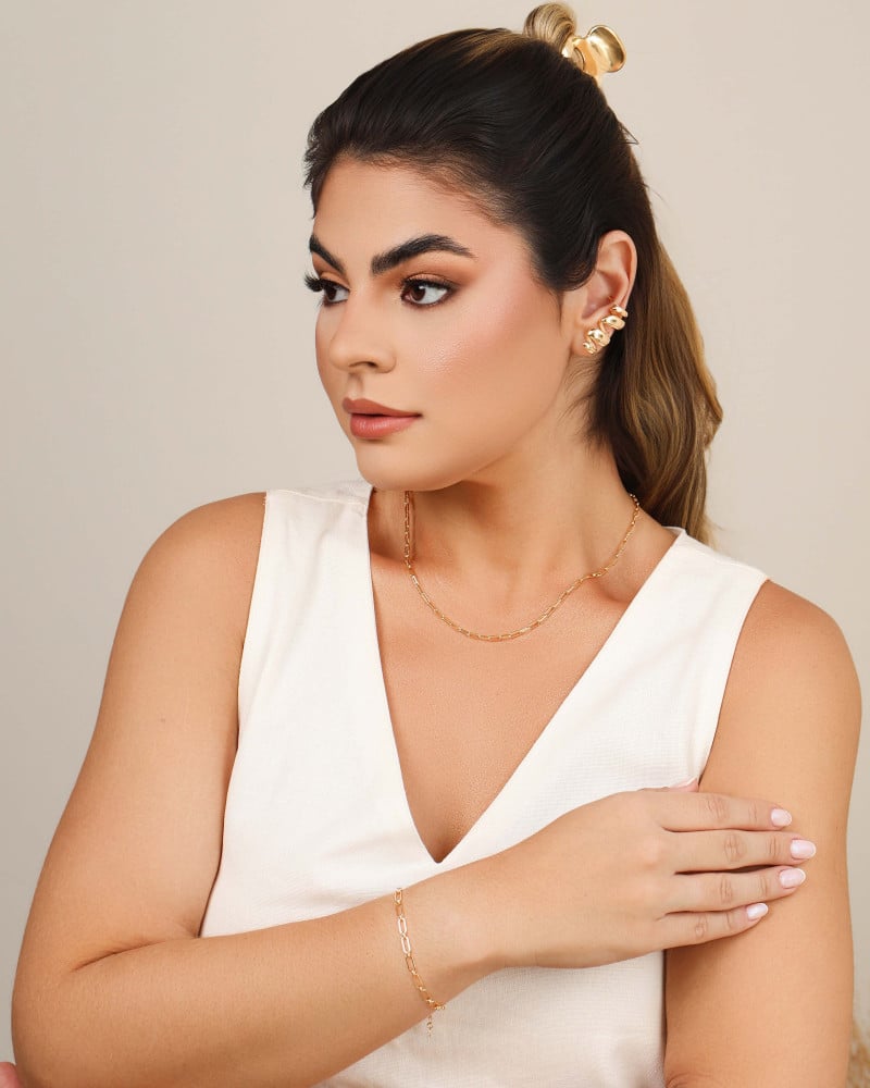 Ear Cuff Mola Lisa 3.0 cm Banhado a Ouro 18K