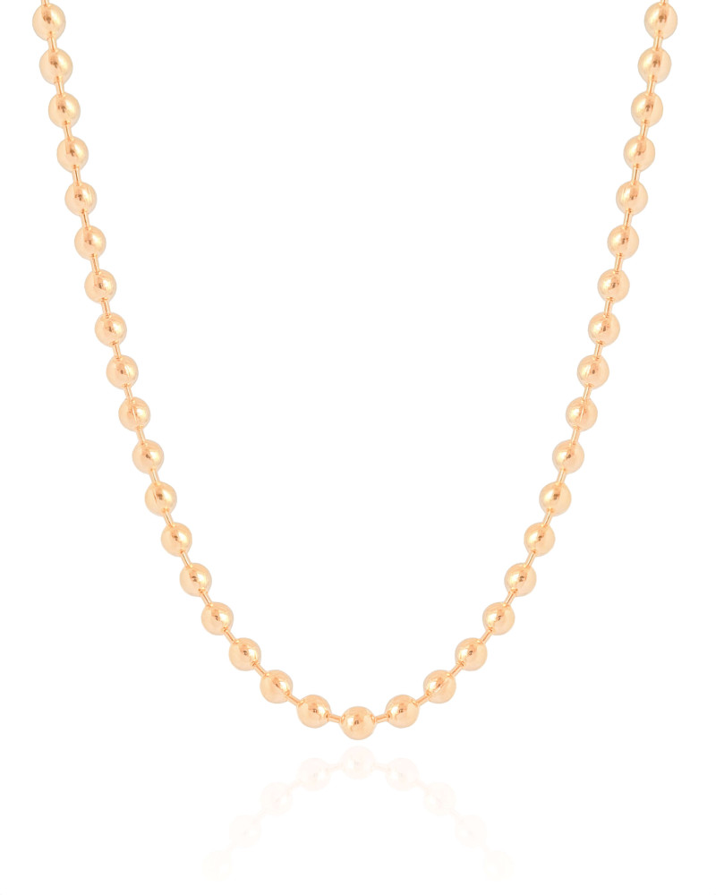 Choker Bolas Lisas 4 mm Banhado a Ouro 18K