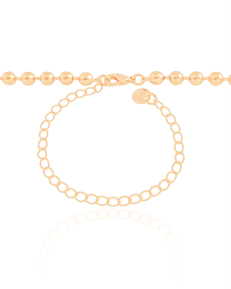 Choker Bolas Lisas 4 mm Banhado a Ouro 18K