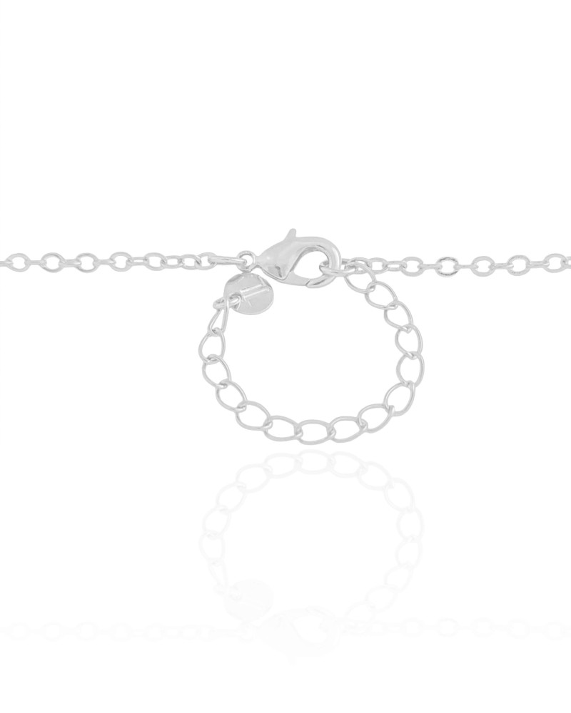 Gargantilha Elos Ovais 5 mm Ródio Branco - 45 cm