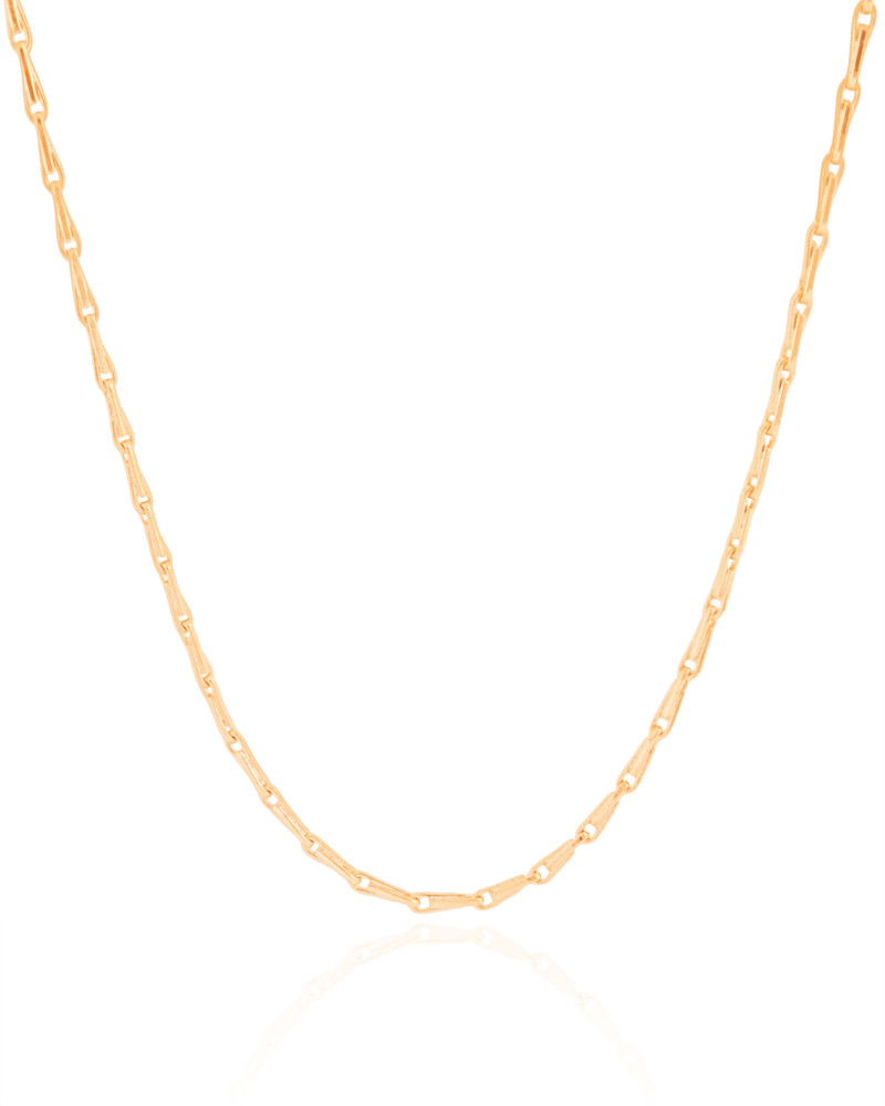 Choker Elos Grampo Banhado a Ouro 18K