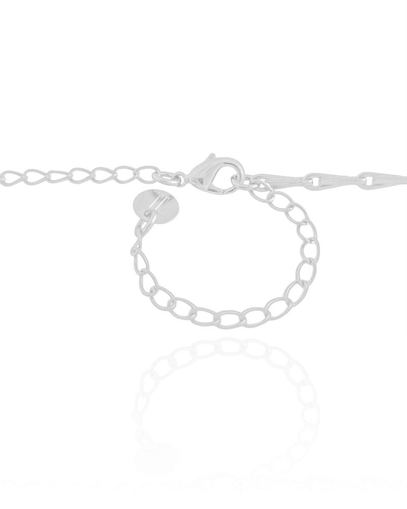 Choker Elos Grampo Ródio Branco