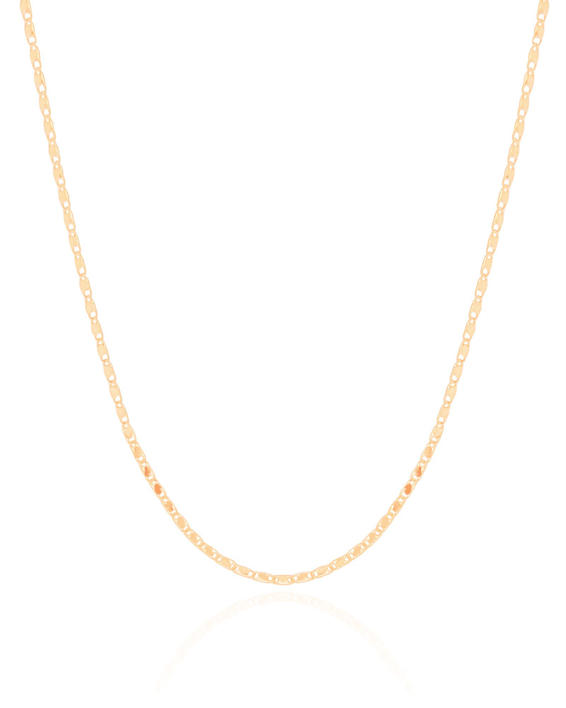 Choker Piastrine 1 mm Banhado a Ouro 18K