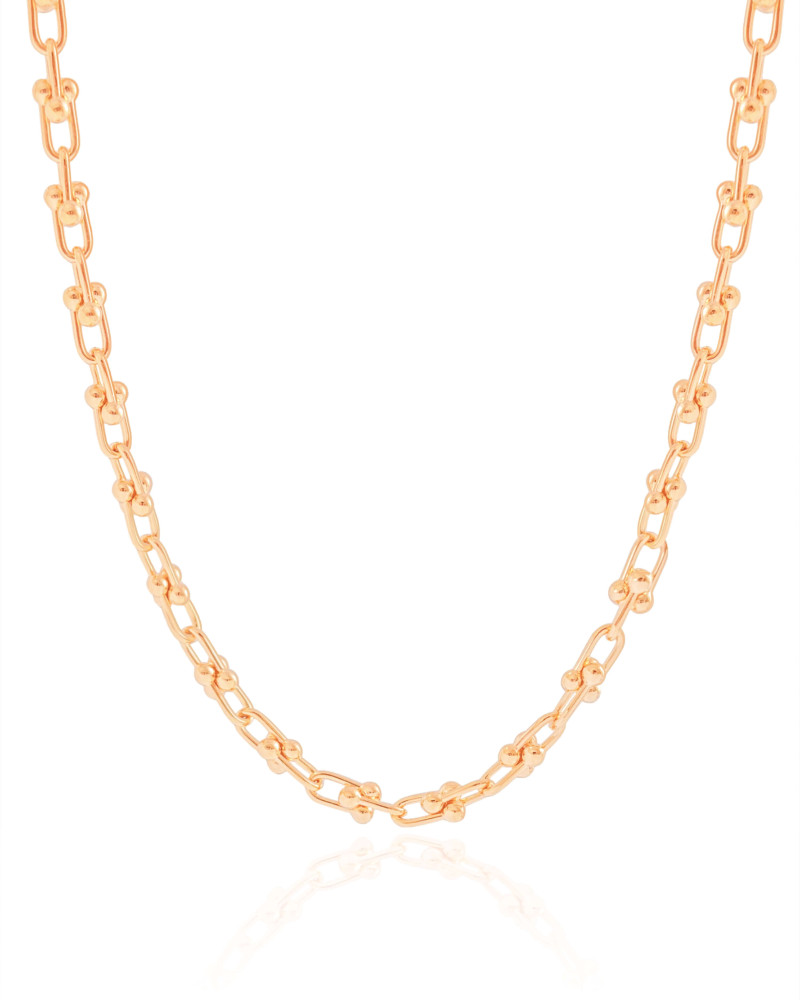 Choker Elos em U 5 mm Banhado a Ouro 18K