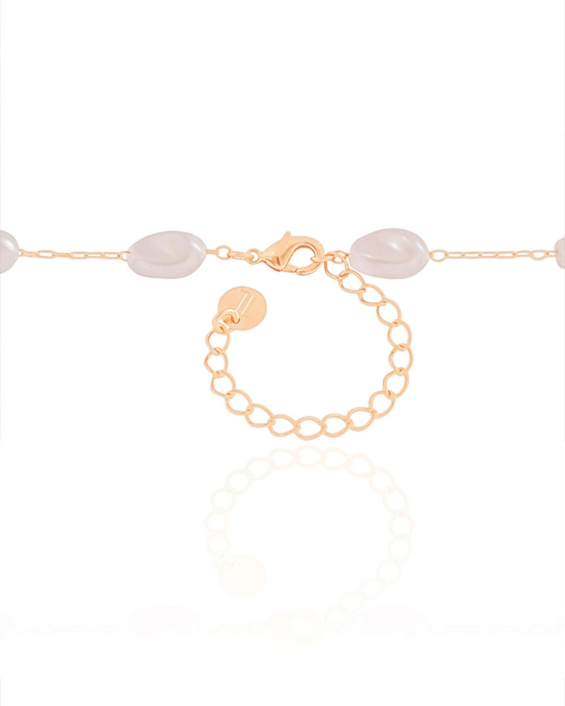 Gargantilha Elos Pérolas Barrocas Banhado a Ouro 18K - 40 cm