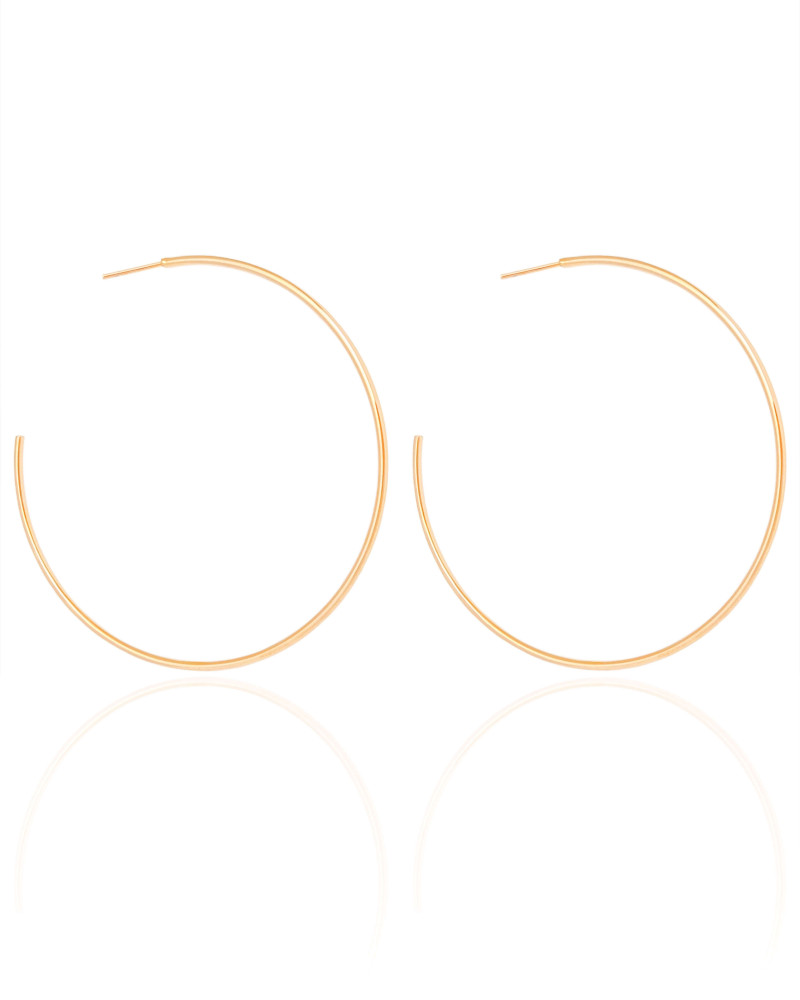 Brinco Argola Fio 6.0 cm Banhado a Ouro 18K