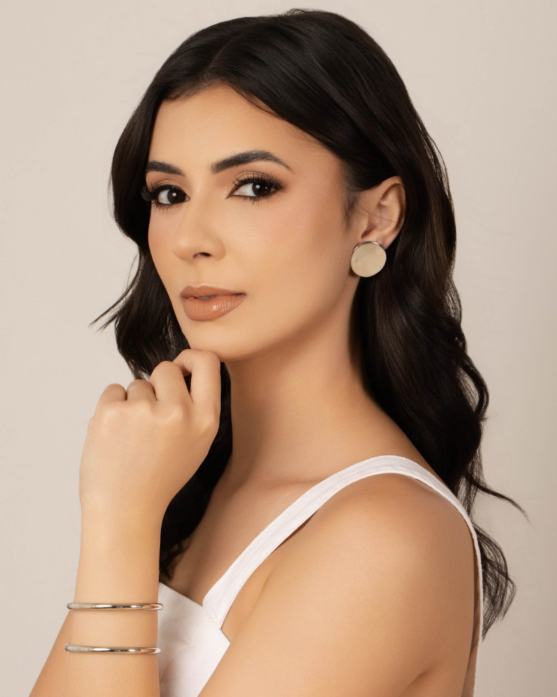 Brinco Redondo Liso 2.5 cm Ródio Branco