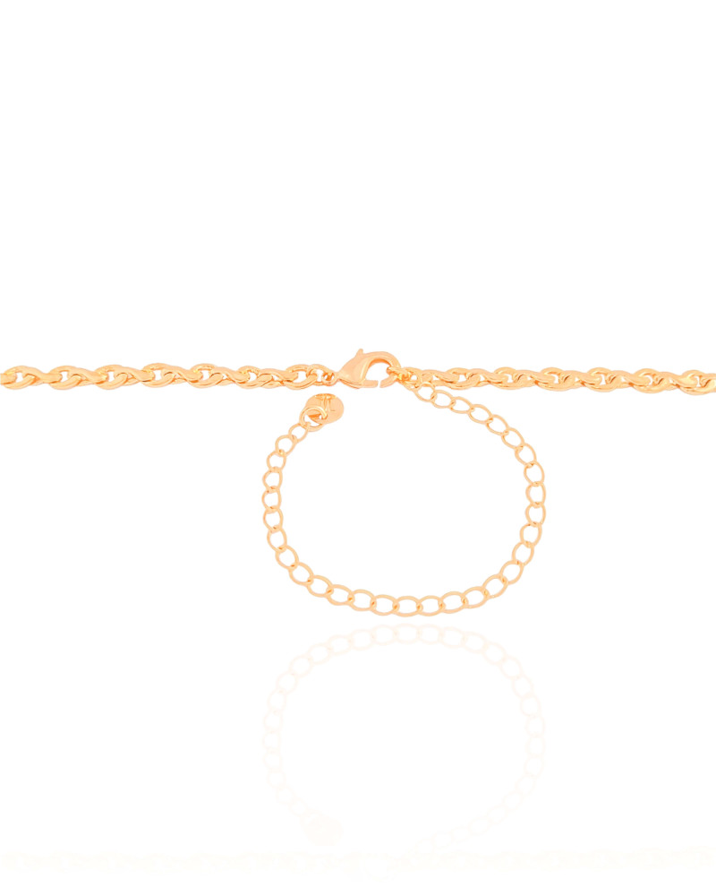 Choker Elos Torcidos 4 mm Banhado a Ouro 18K