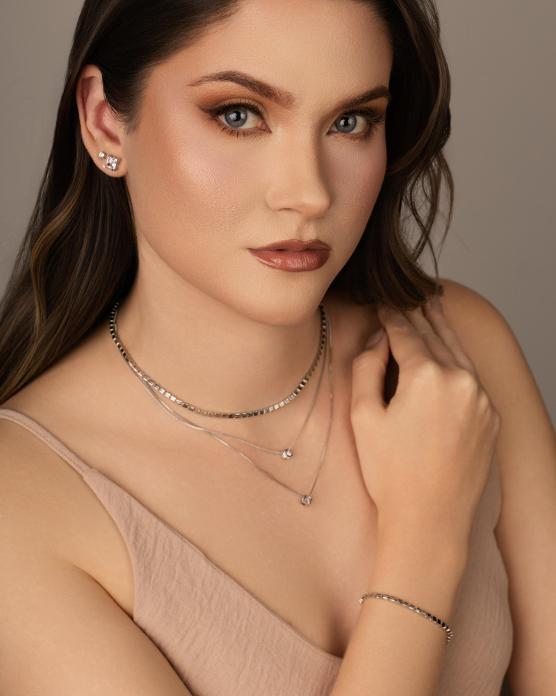 Choker Malha Quadrada 3 mm Ródio Branco