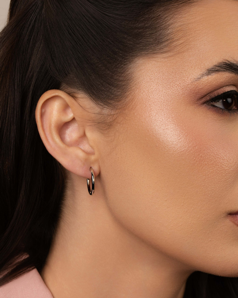 Dupla de Argolas Fio Lisas Ródio Branco