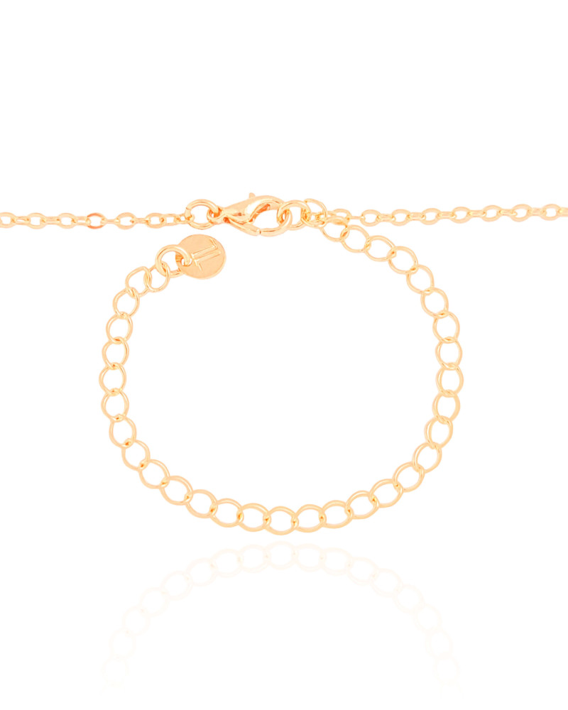 Choker Elos Trevos Tom Madrepérola 1.0 cm Banhado a Ouro 18K