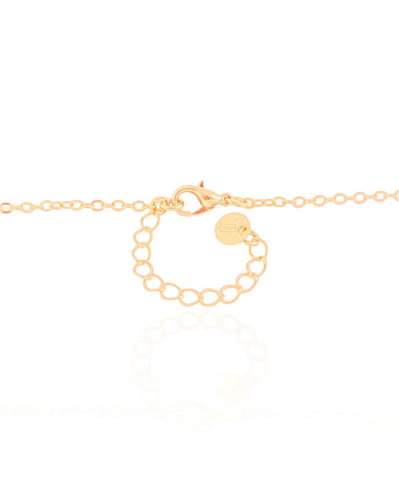 Gargantilha Elos Trevo Tom Esmeralda Banhado a Ouro 18K - 40 cm