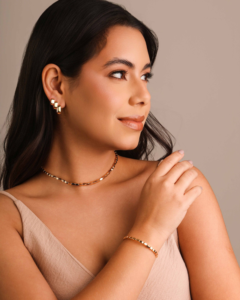 Choker Abaulada ABS Banhado a Ouro 18K