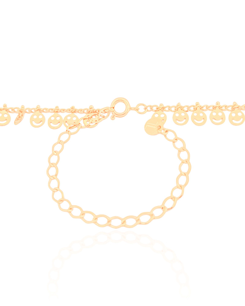 Gargantilha Infantil Smile 5 mm Banhado a Ouro 18K - 31 cm