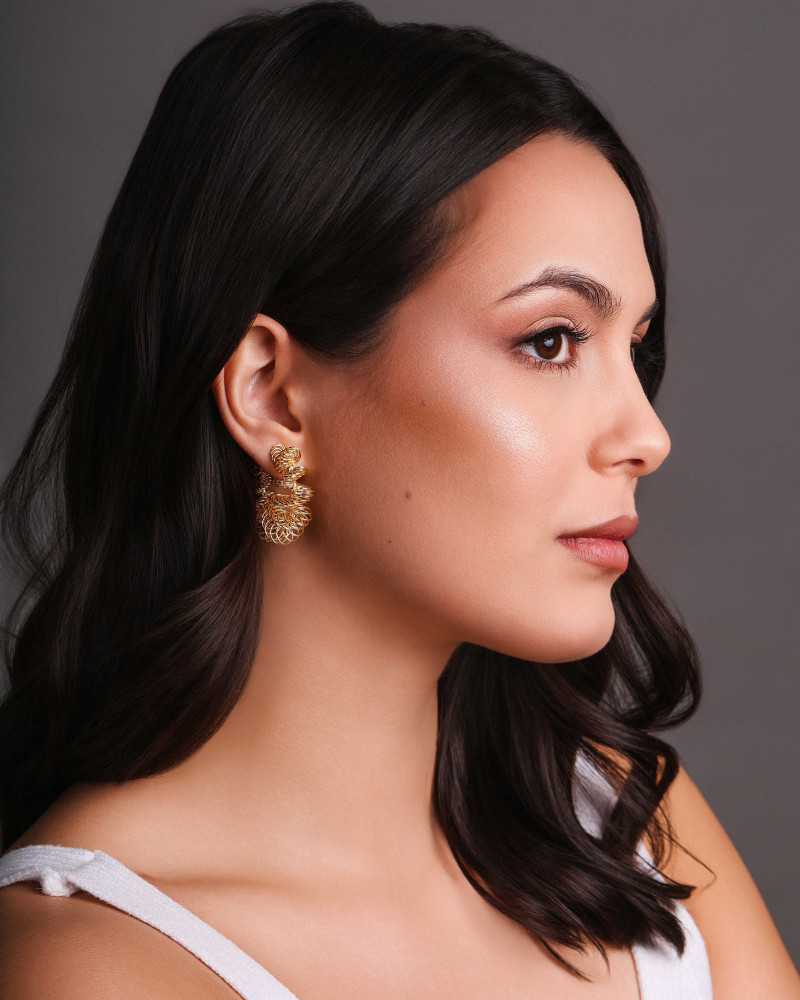 Brinco Argola Mola Espiral 3.6 cm Banhado a Ouro 18K