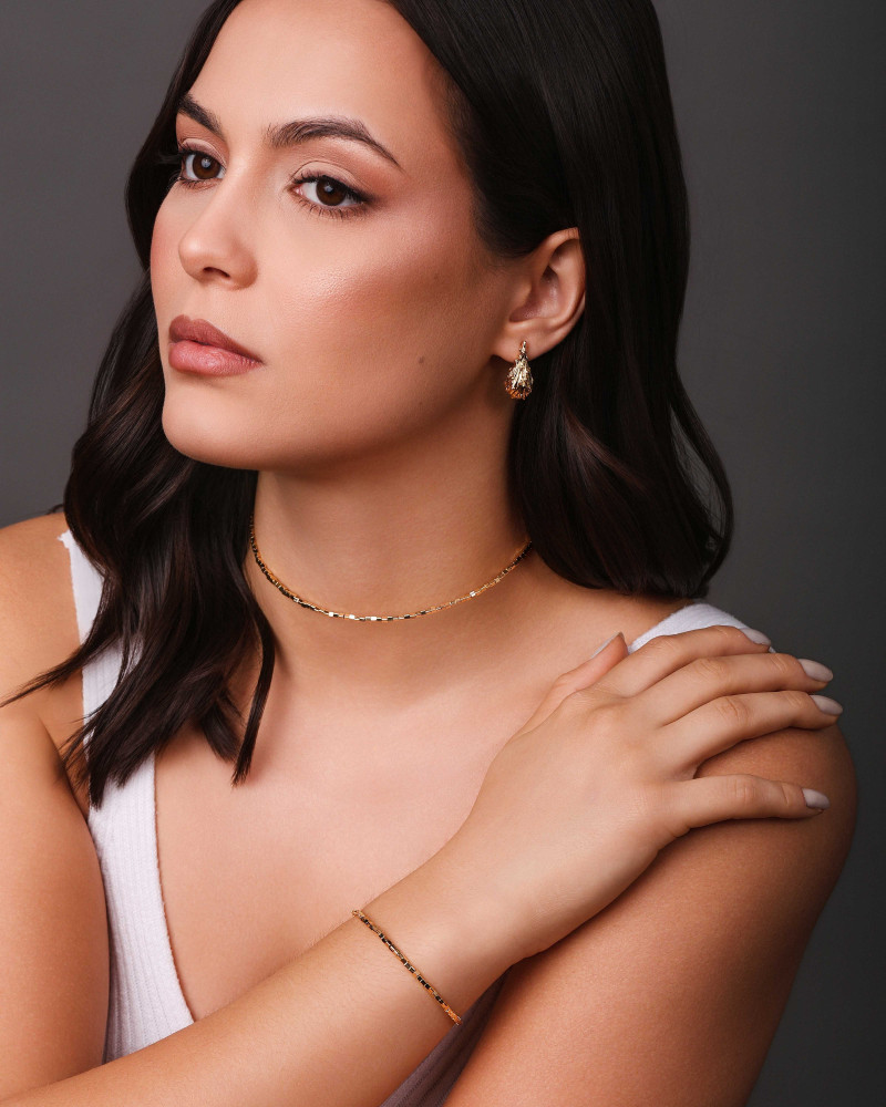 Bracelete Mola Quadrados 2 mm Banhado a Ouro 18K