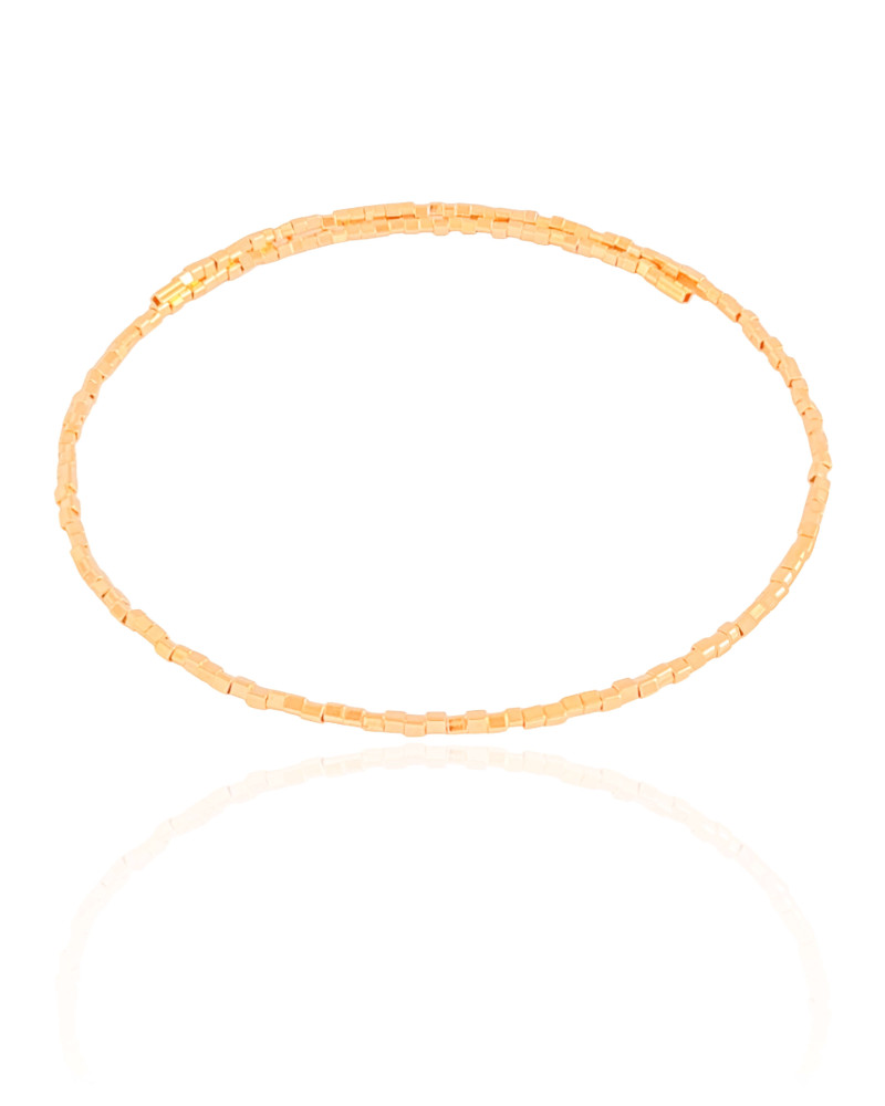 Aro Mola Quadrados 2 mm Banhado a Ouro 18K - 30 cm