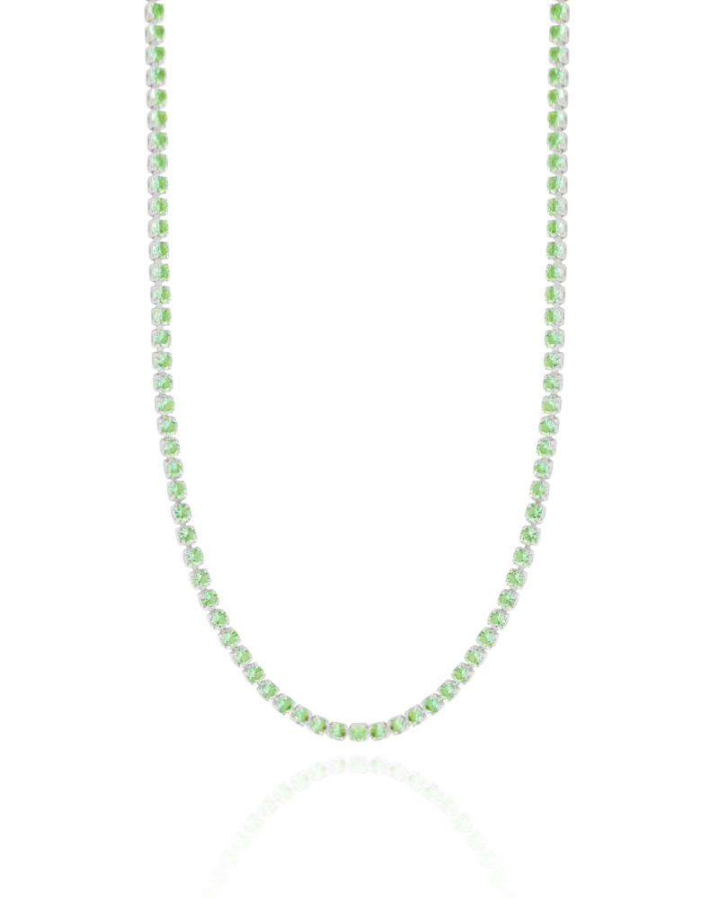 Choker Riviera Turmalina 2 mm Ródio Branco