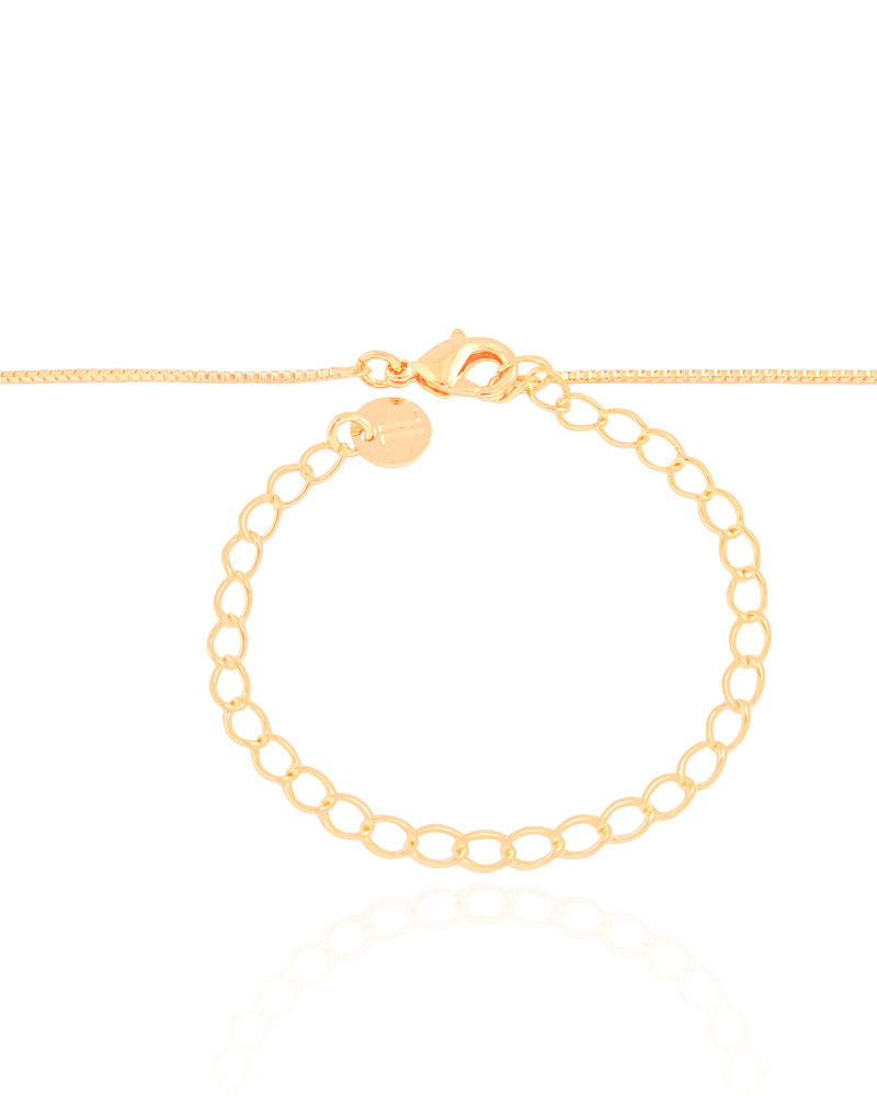 Gargantilha Longa Gota Cristal 2.6 cm Banhado a Ouro 18K - 60 cm