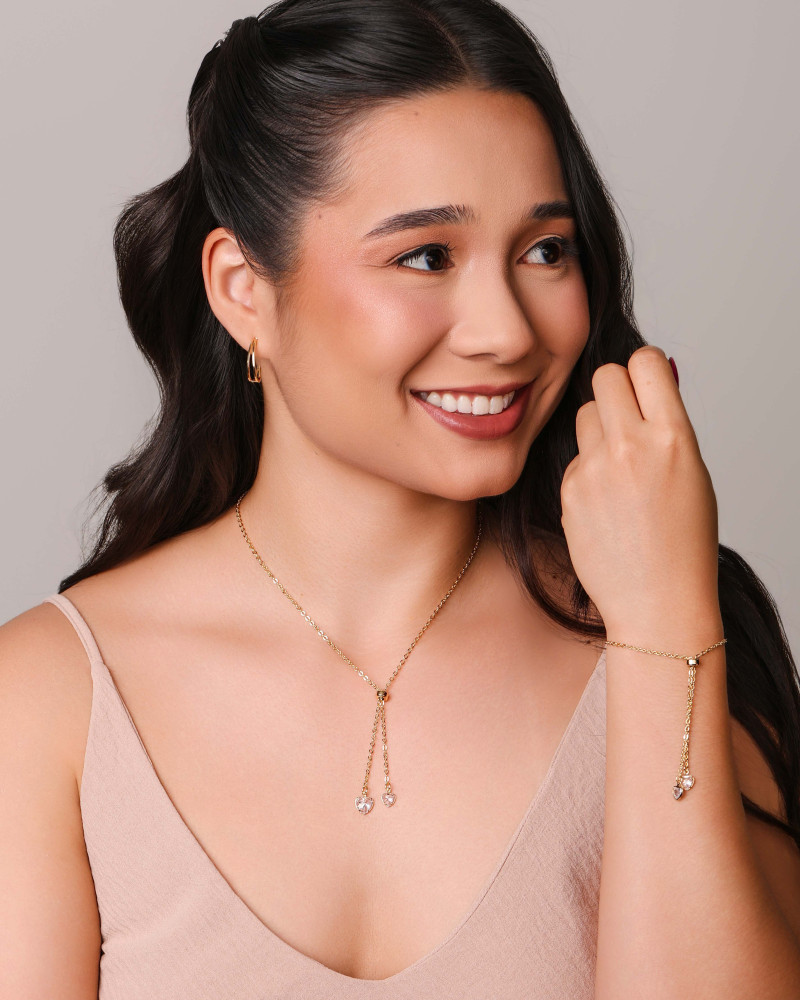 Brinco Argola Dois Filetes Lisos 2.1 cm Banhado a Ouro 18K