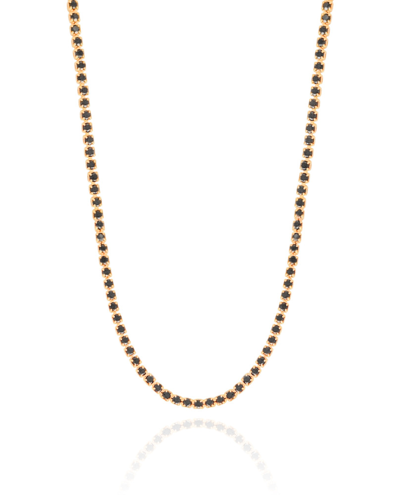 Choker Riviera Onix 2 mm Banhado a Ouro 18K